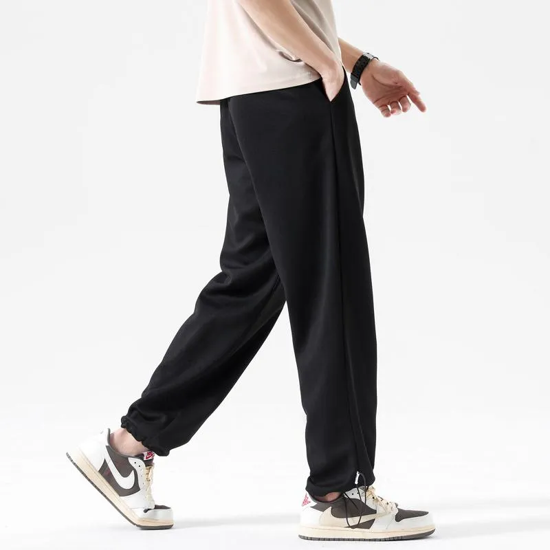 Versatile Trendy Knitted Casual Ankle Sports Loose Fit Drawstring Sweatpant