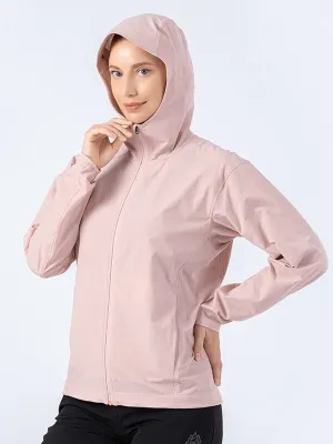 Waterproof Sports Thin Women's Jacket with Hood on Zipper - SF0897