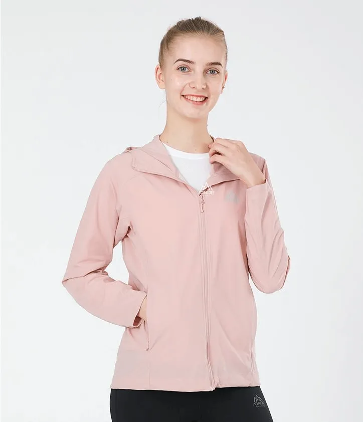 Waterproof Sports Thin Women's Jacket with Hood on Zipper - SF0897