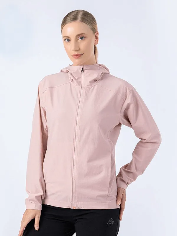 Waterproof Sports Thin Women's Jacket with Hood on Zipper - SF0897