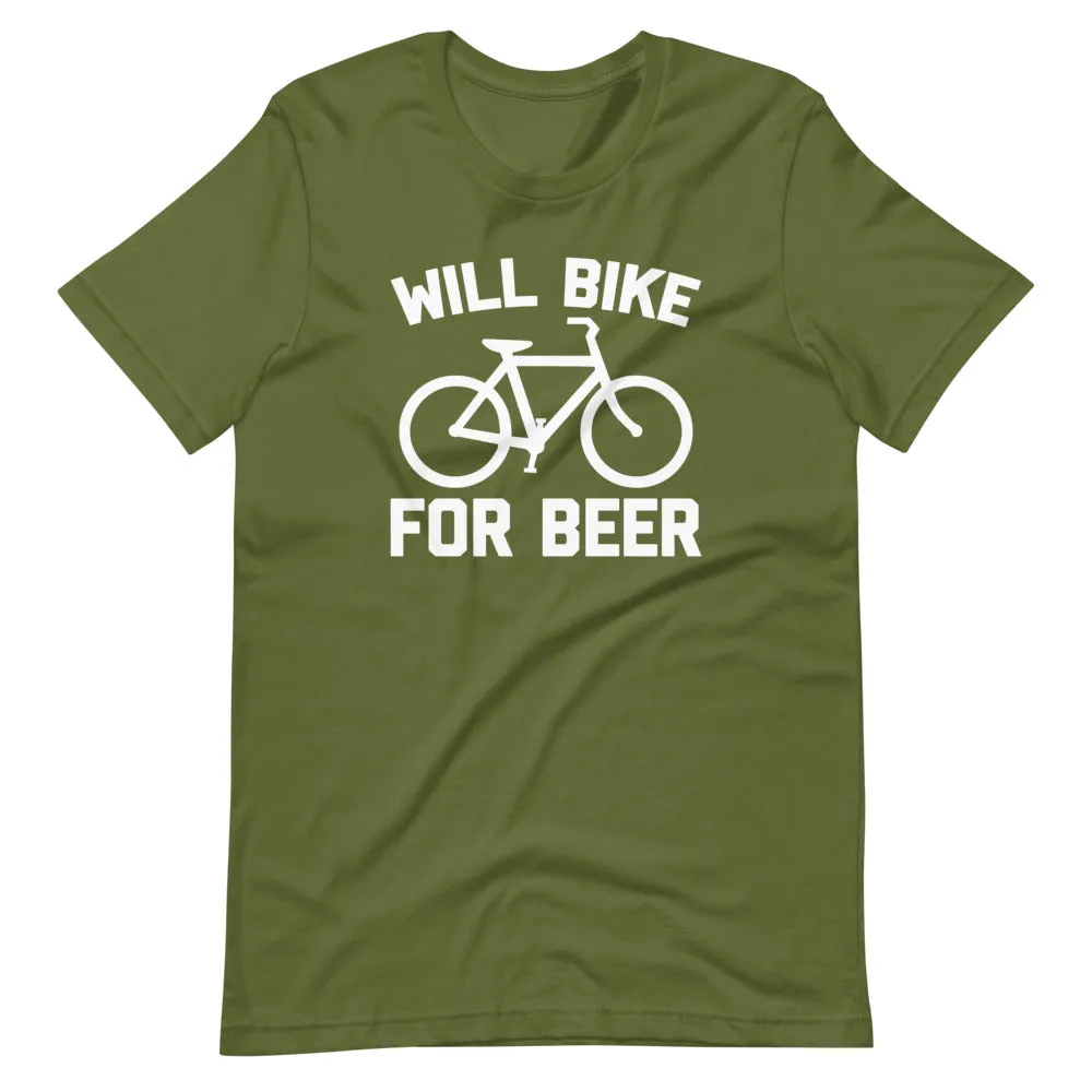 Will Bike For Beer T-Shirt (Unisex)