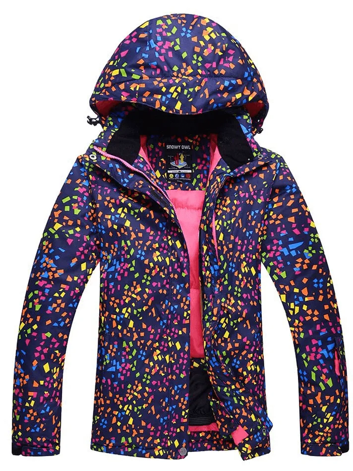 Windproof Zipper Multicolor Skiing Jacket for Women / Sports Clothing - SF0615