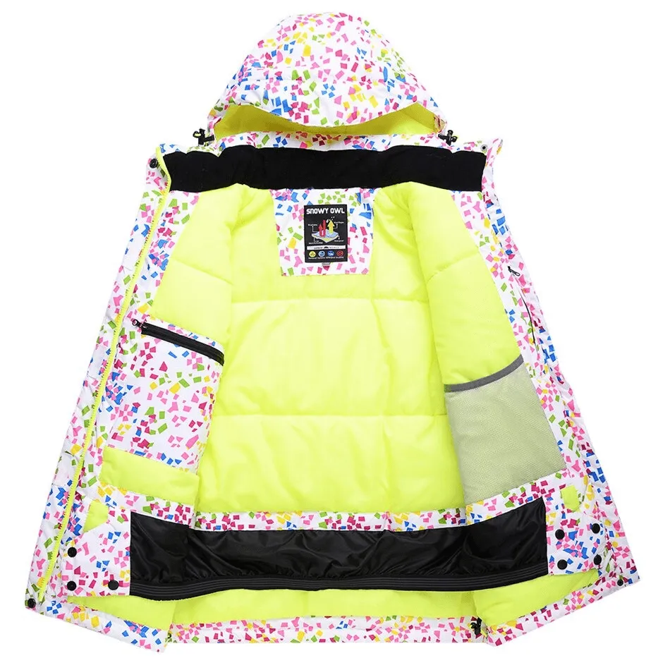 Windproof Zipper Multicolor Skiing Jacket for Women / Sports Clothing - SF0615