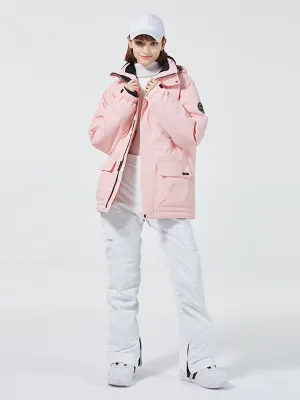 Women Insulated Jacket & Bib Pants Ski Suit