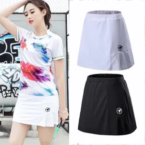 Women Summer Sports Skirt with Shorts Badminton table tennis Skorts Breathable Anti Leakage Yoga Golf Jogging Skirts